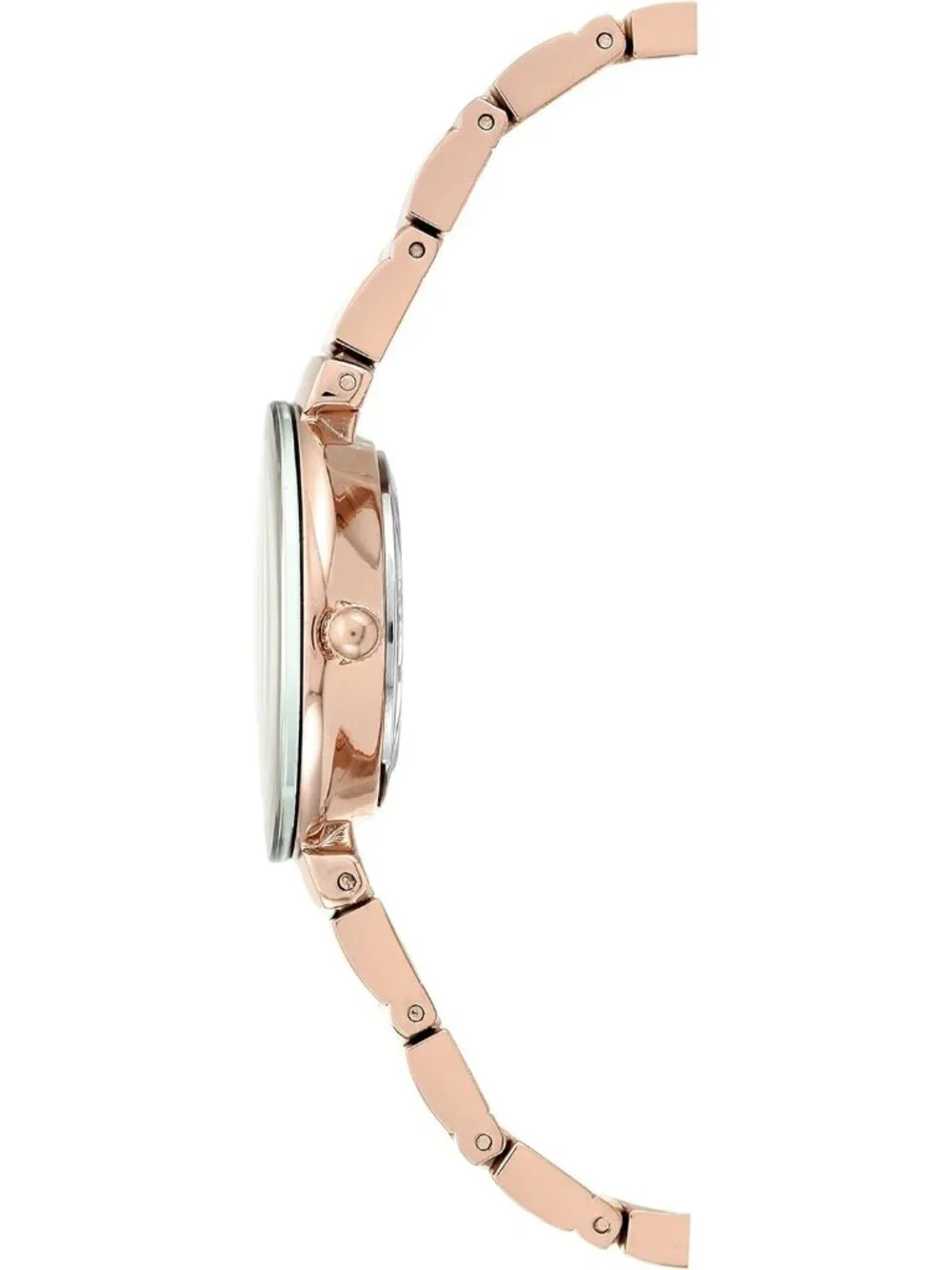 Anne Klein Women's Rose Gold Analog Quartz Genuine Diamond Dial Bracelet Watch
